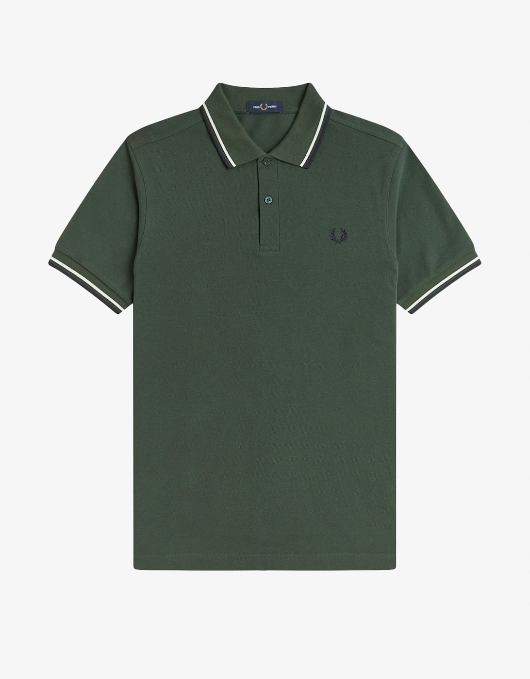 M3600 Twin Tipped Shirt - Court Green/Snow White/Navy, 9 of 8