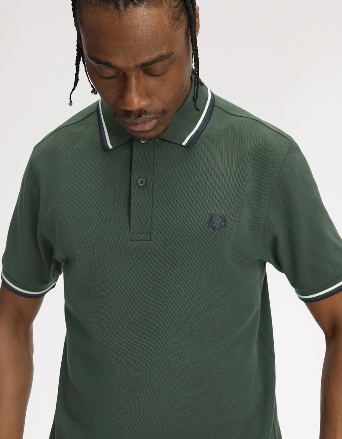 M3600 Twin Tipped Shirt - Court Green/Snow White/Navy