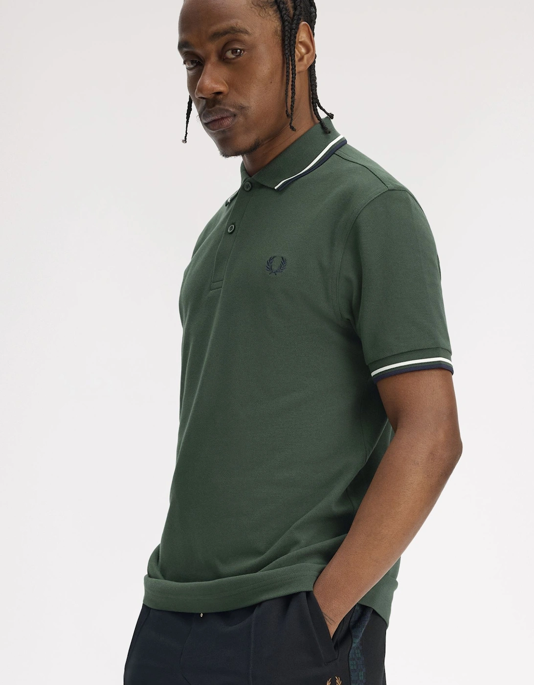 M3600 Twin Tipped Shirt - Court Green/Snow White/Navy