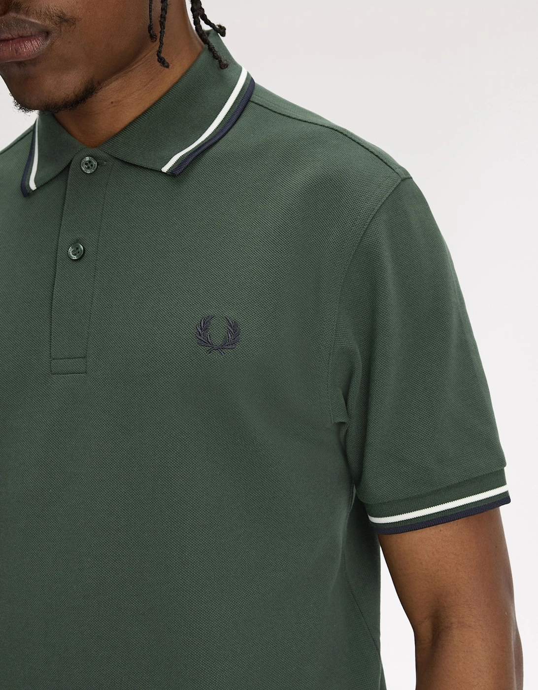 M3600 Twin Tipped Shirt - Court Green/Snow White/Navy