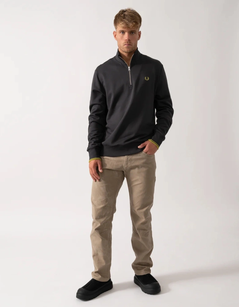 M3574 Half Zip Sweatshirt - Anchor Grey/Tennis Ball Yellow