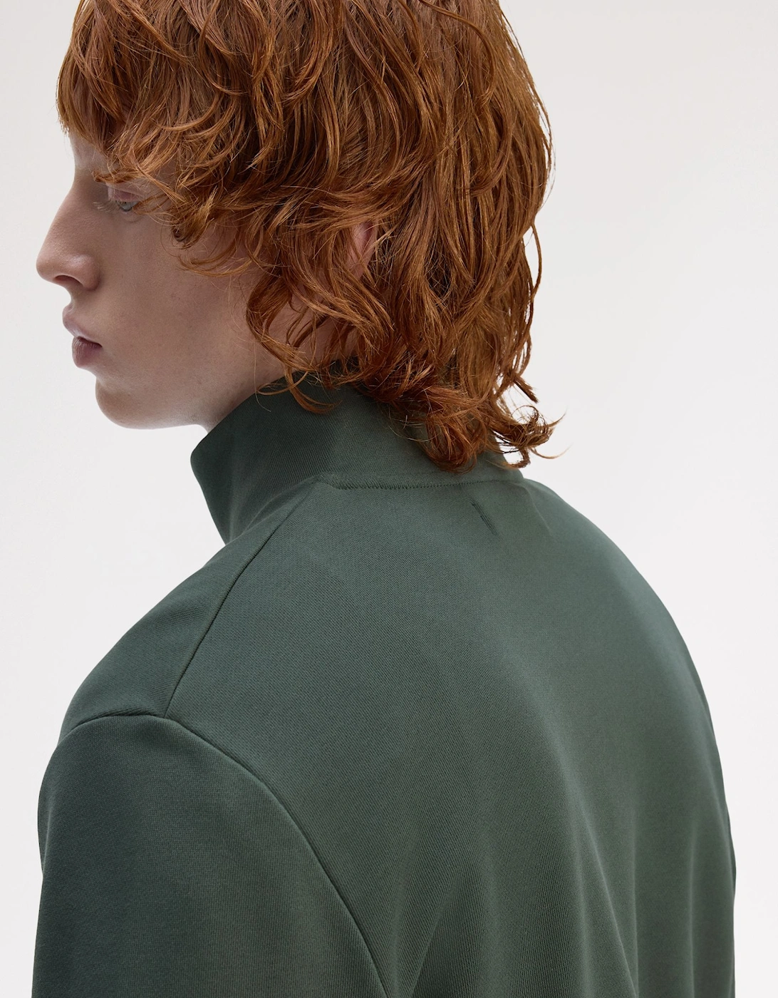 M3574 Half Zip Sweatshirt - Court Green/Snow White/Navy