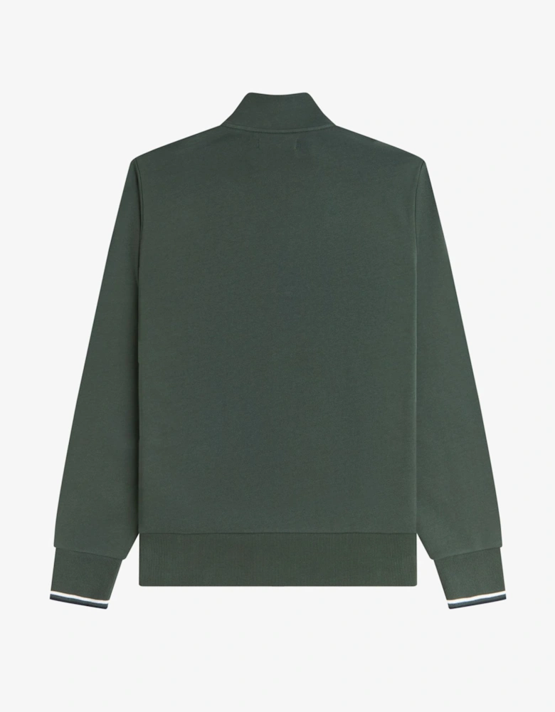 M3574 Half Zip Sweatshirt - Court Green/Snow White/Navy