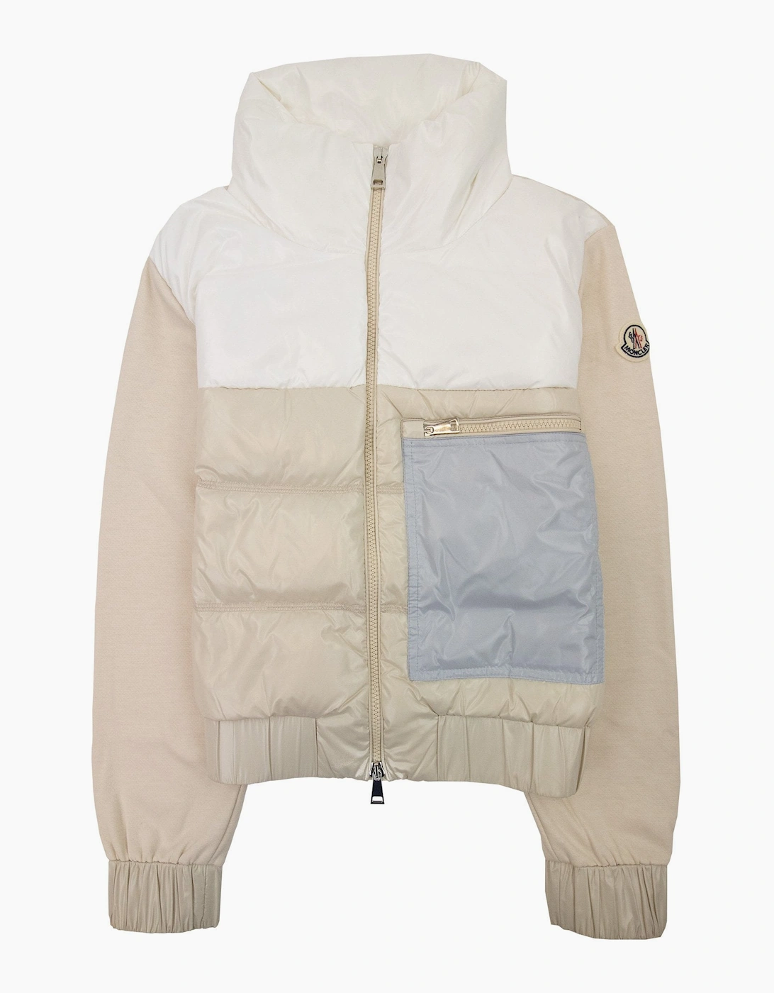 Women's Moncler Women Zip Up Cardigan White Stone 201 - Size: 10/8