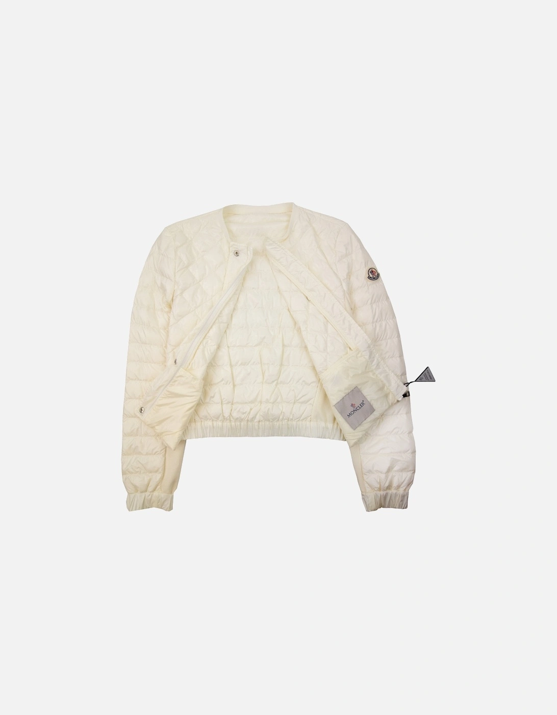 Moncler Women Barneville Short Down Jacket Off White 034