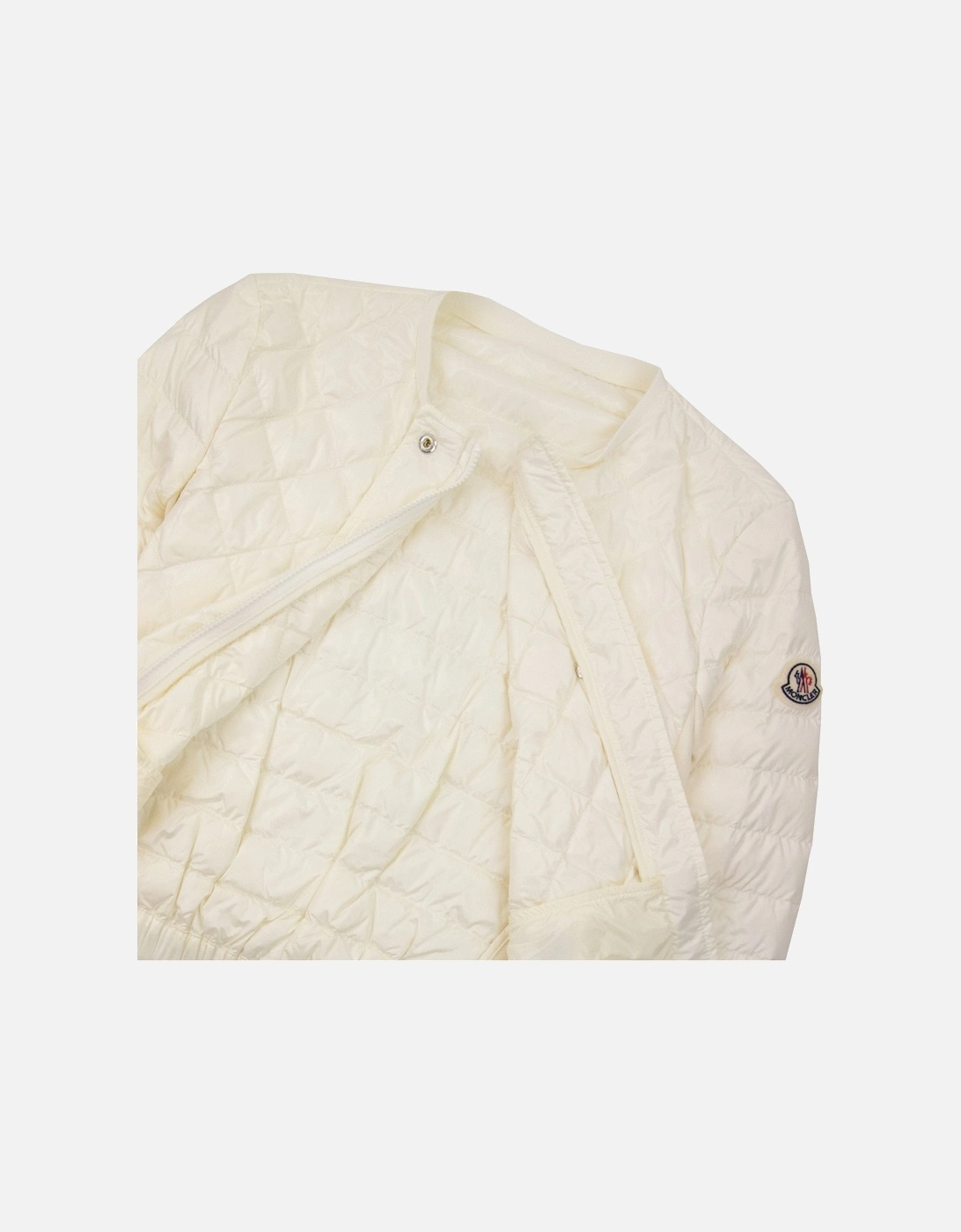 Moncler Women Barneville Short Down Jacket Off White 034