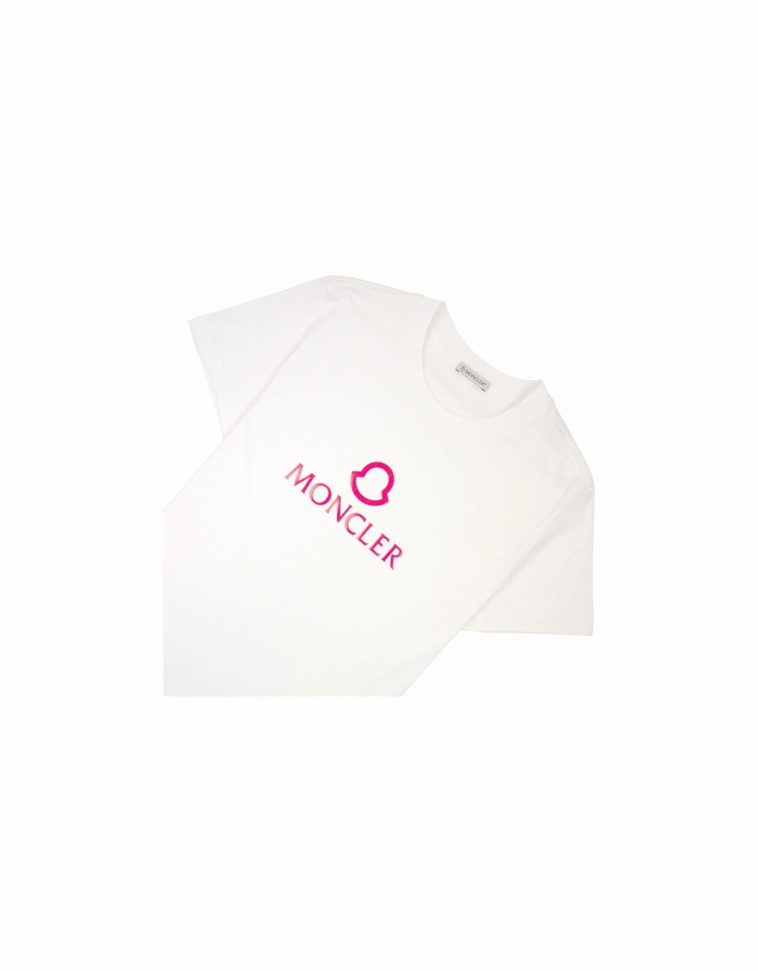 Moncler Women Ss Logo T Shirt White 001