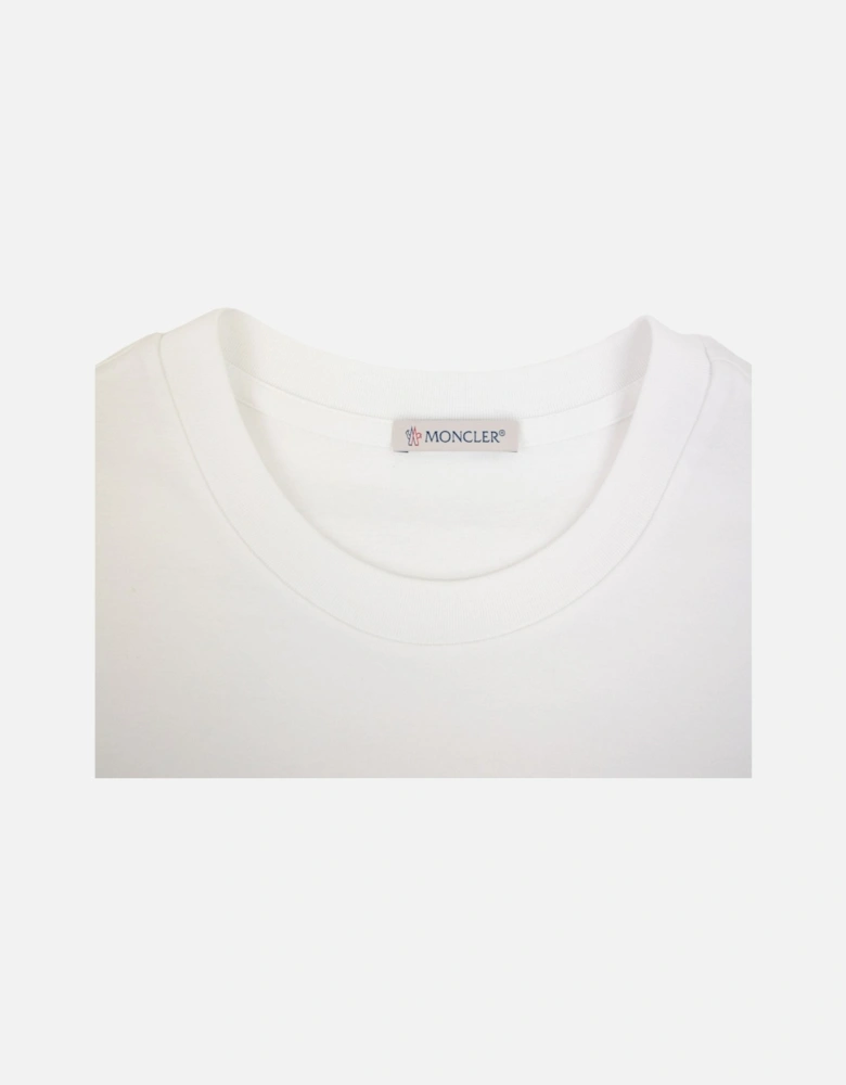 Moncler Women Ss Logo T Shirt White 001