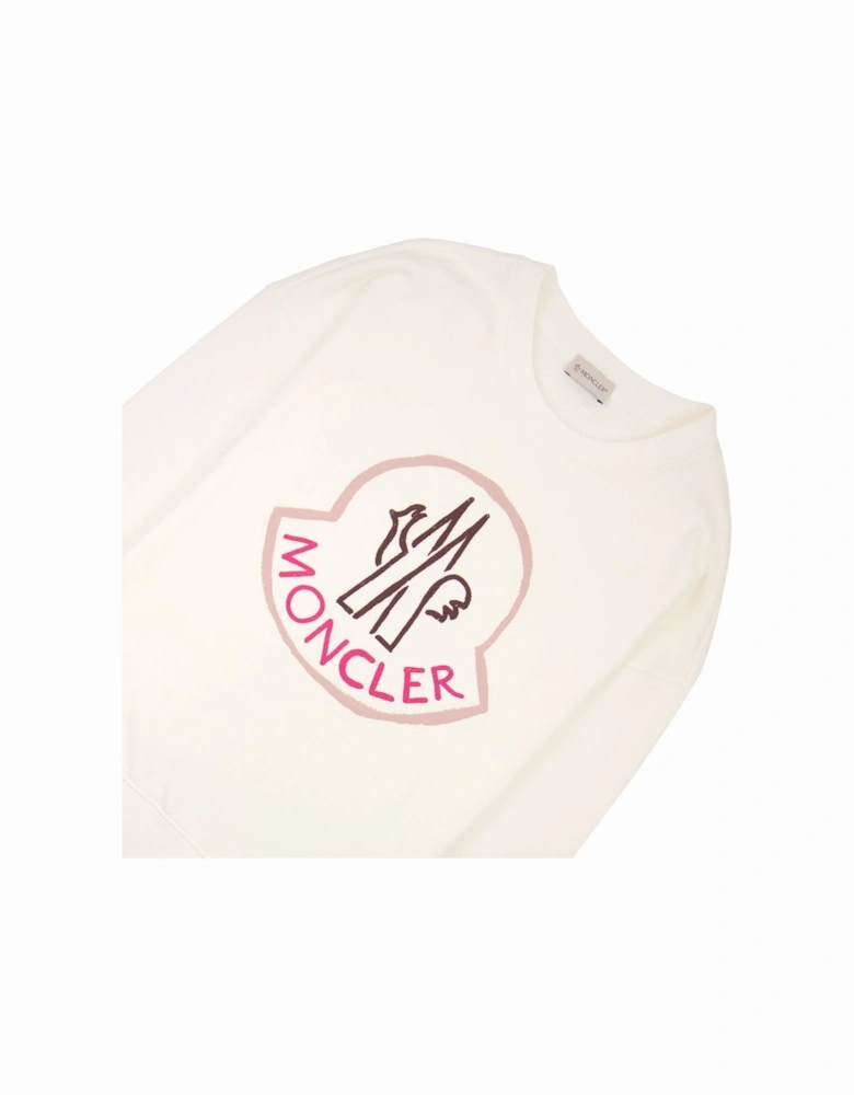 Moncler Women Logo Sweatshirt Off White 032