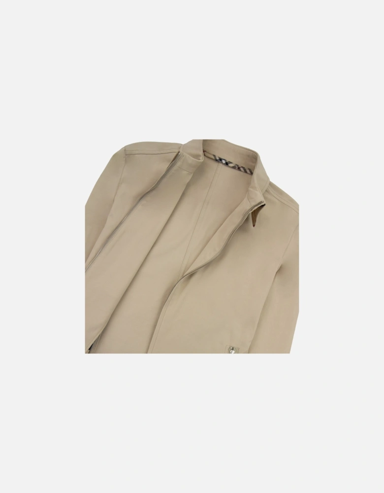 Womens Zip Detail Overshirt Beige