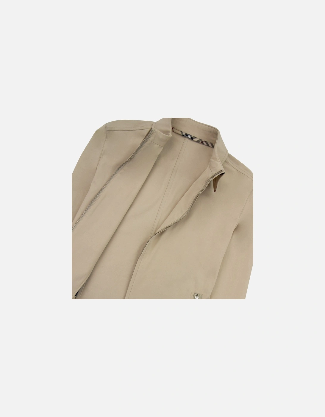 Womens Zip Detail Overshirt Beige