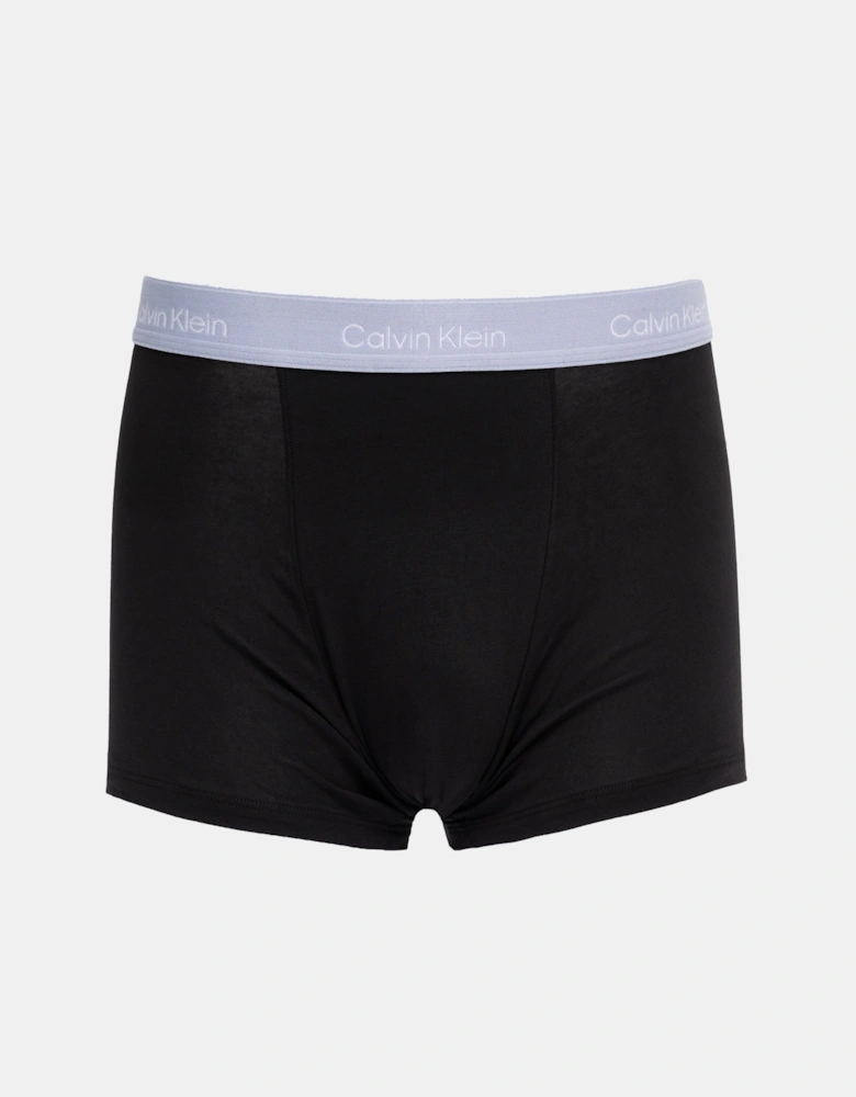 3 Pack Icon Cotton Stretch Relaxed Fit Trunks - Black w/ Royalty WB/Black w/ Casual