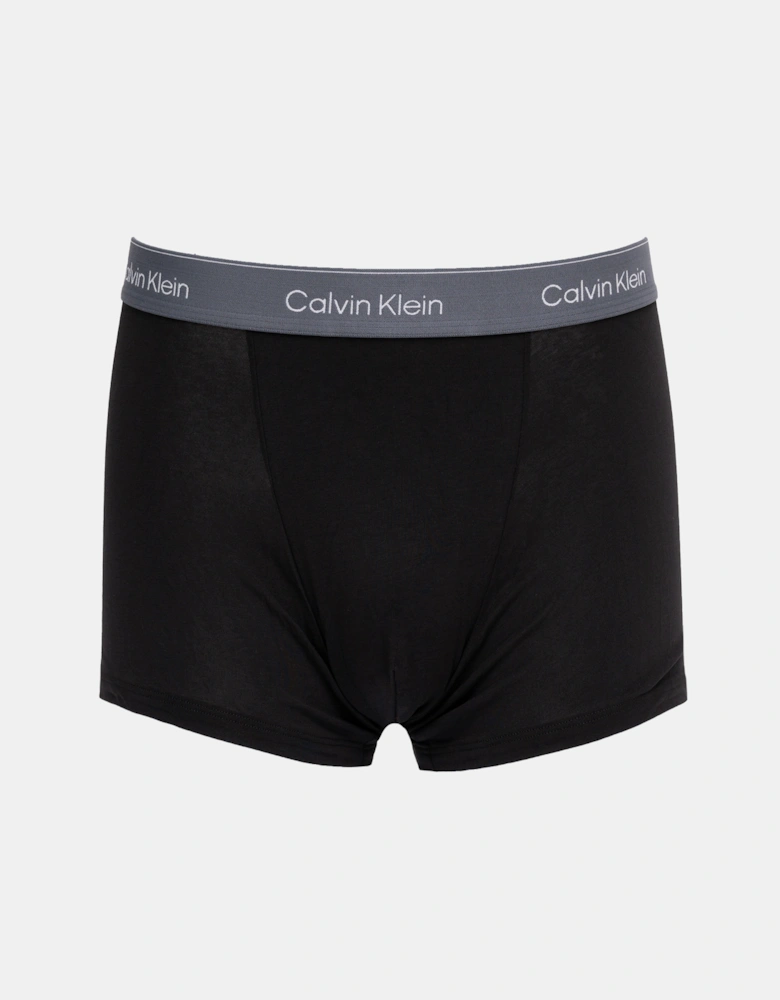 3 Pack Icon Cotton Stretch Relaxed Fit Trunks - Black w/ Royalty WB/Black w/ Casual