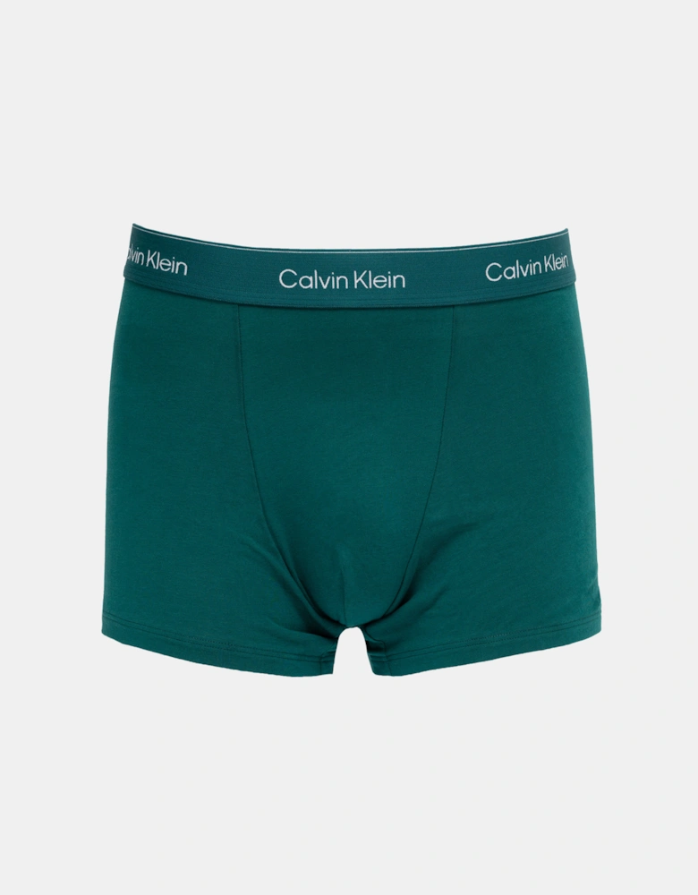 3 Pack Icon Cotton Stretch Mens Relaxed Fit Trunks - Turf w/ DTM WB/Black w/ DTM WB/Dark