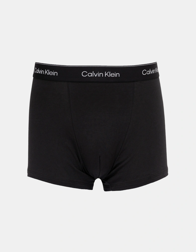 3 Pack Icon Cotton Stretch Mens Relaxed Fit Trunks - Turf w/ DTM WB/Black w/ DTM WB/Dark