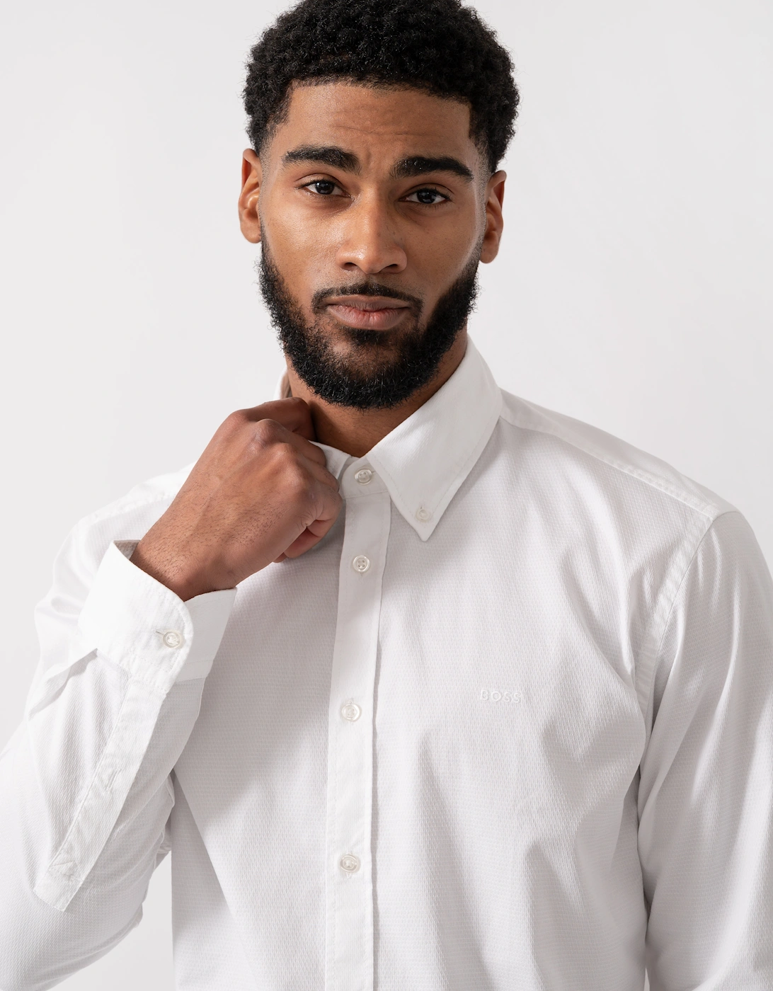 BOSS Orange Rickert_M Mens Shirt - Natural 101