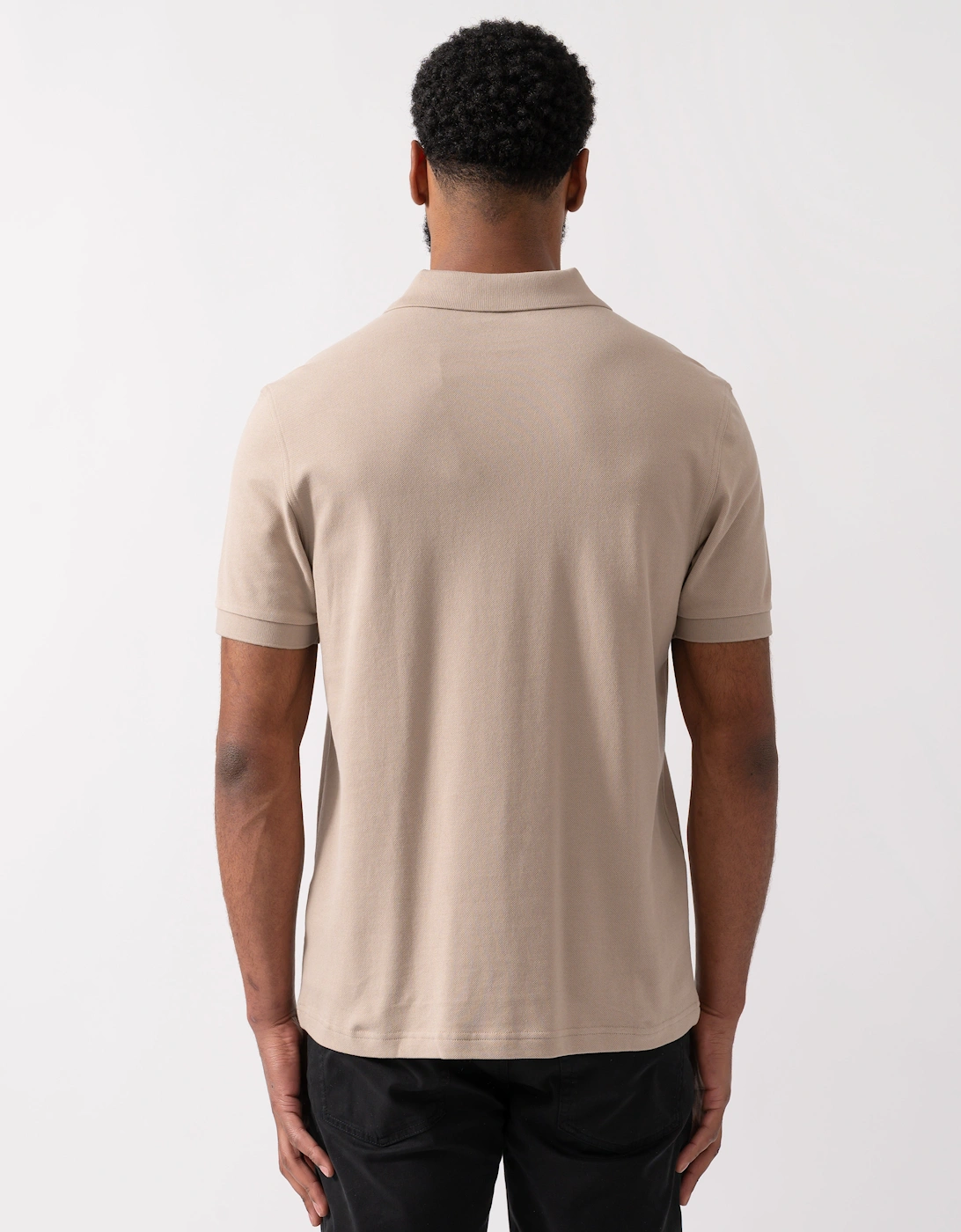 Mens Plain Signature Polo Shirt - Warm Oatmeal/Burnt Tobacco Z87