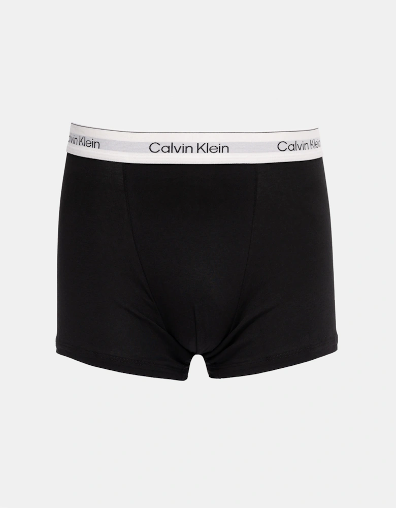 3 Pack Icon Cotton Stretch Mens Relaxed Fit Trunks - Black Bodies W/ Turbulence/White/In