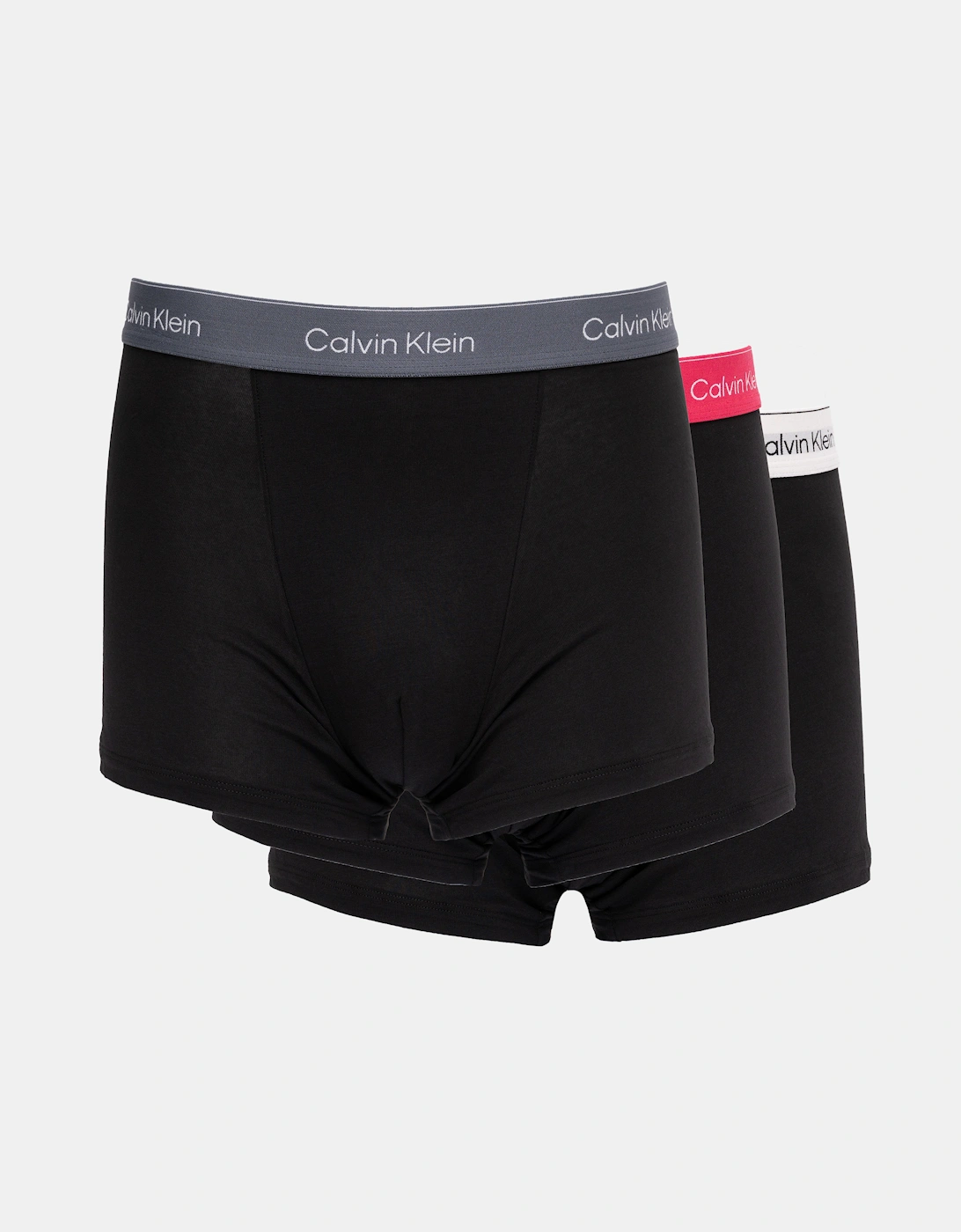 3 Pack Icon Cotton Stretch Mens Relaxed Fit Trunks - Black Bodies W/ Turbulence/White/In, 5 of 4