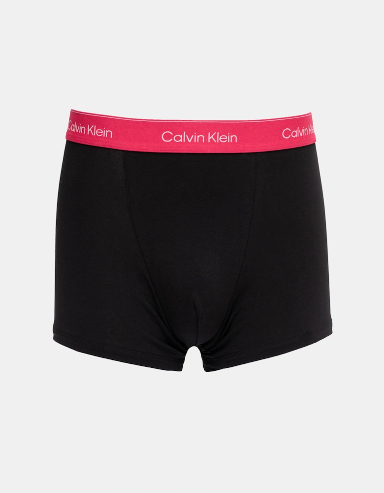 3 Pack Icon Cotton Stretch Mens Relaxed Fit Trunks - Black Bodies W/ Turbulence/White/In