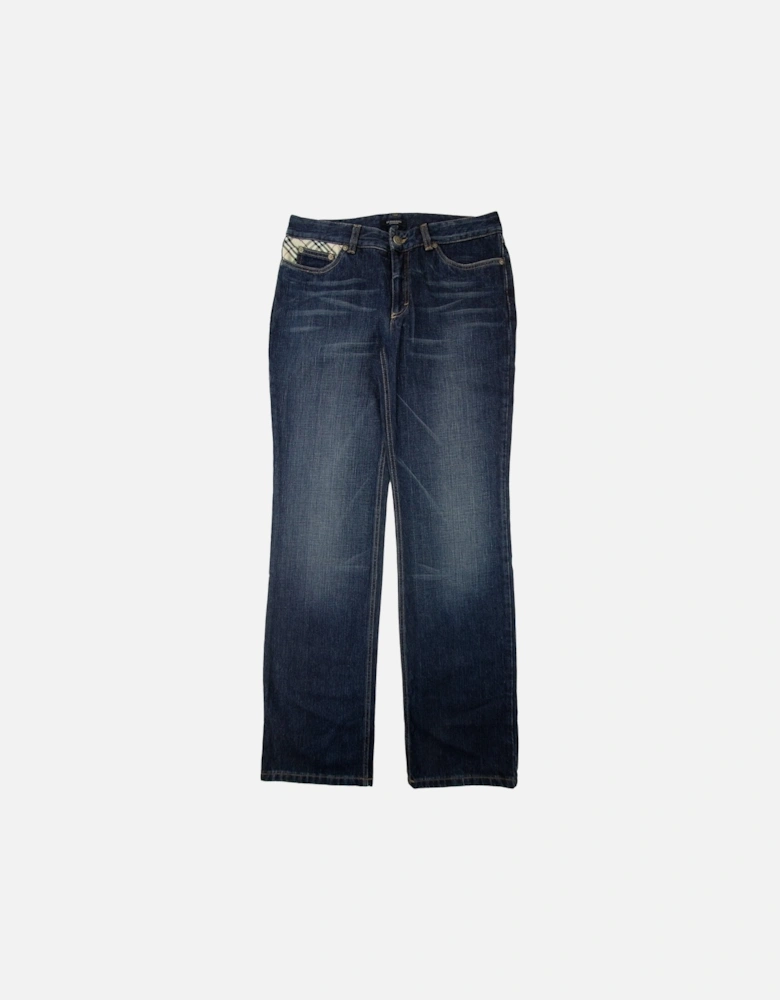 Straight Fit 5 Pocket Jeans Denim Blue
