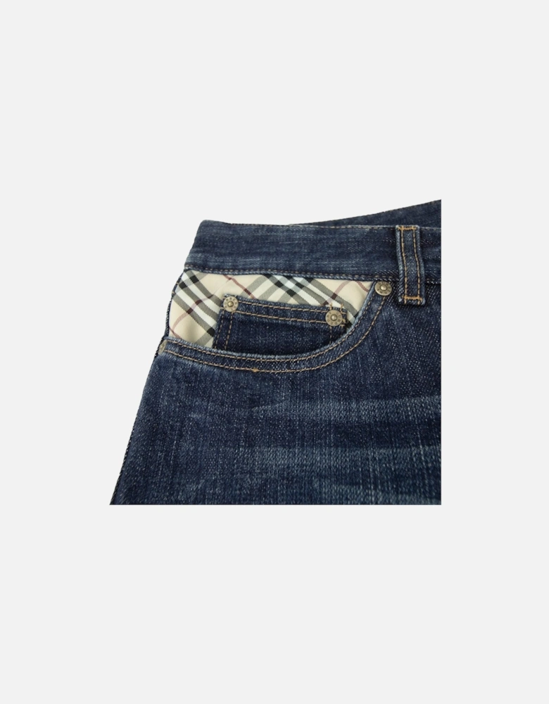 Straight Fit 5 Pocket Jeans Denim Blue