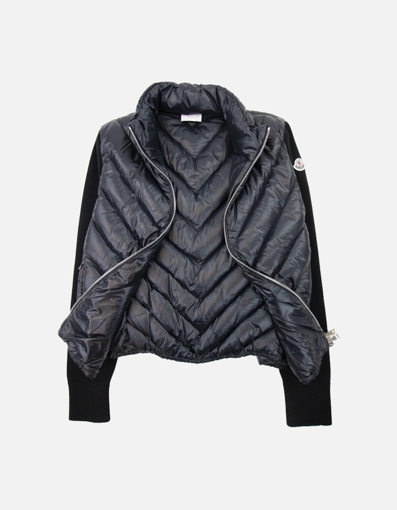 Moncler Women Padded Wool Cardigan Black 999
