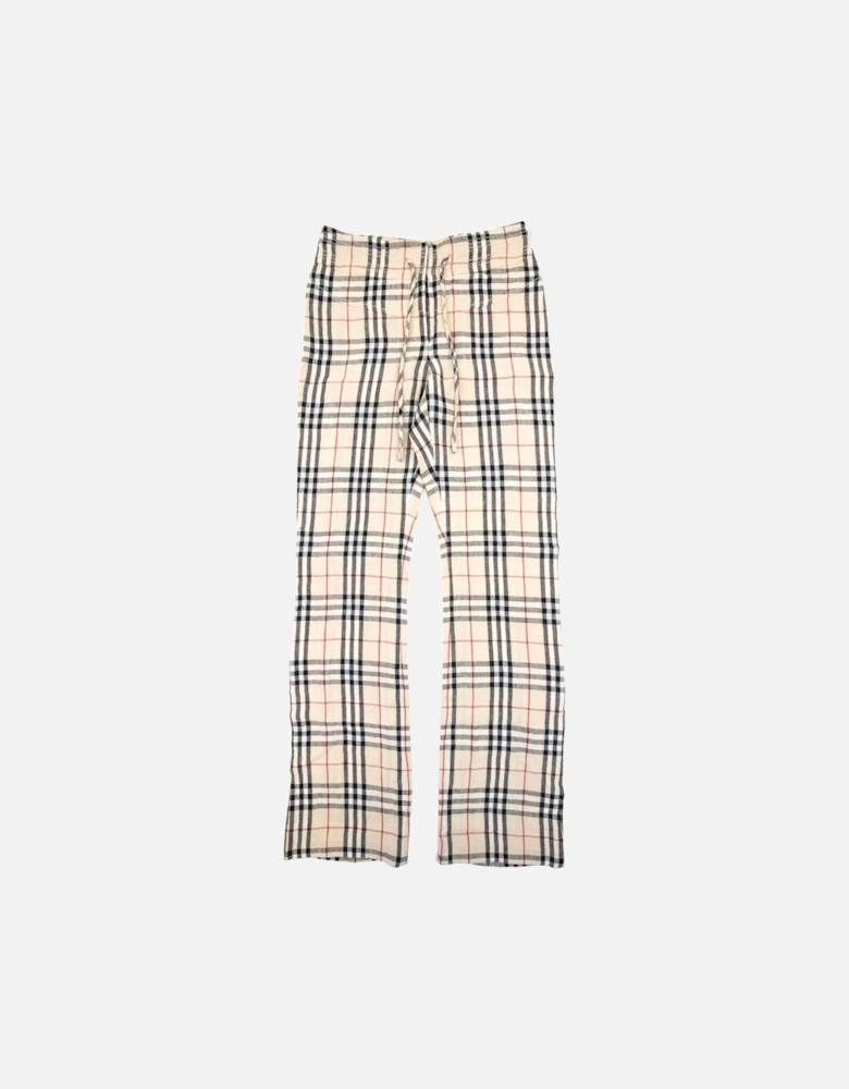 Garrick Check Wide Leg Trouser Camel