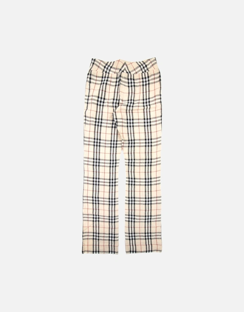 Garrick Check Wide Leg Trouser Camel