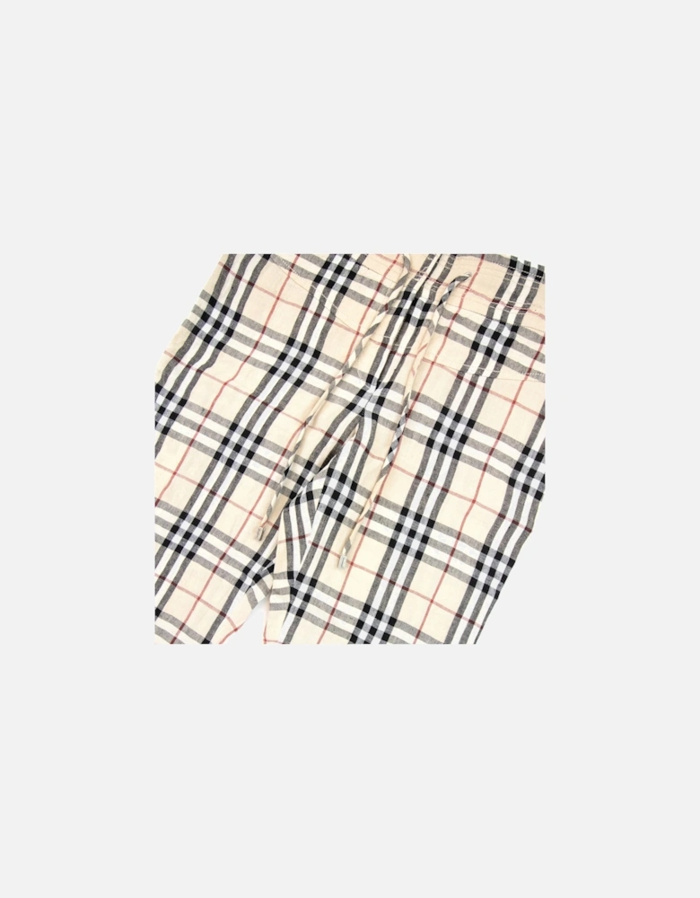 Garrick Check Wide Leg Trouser Camel