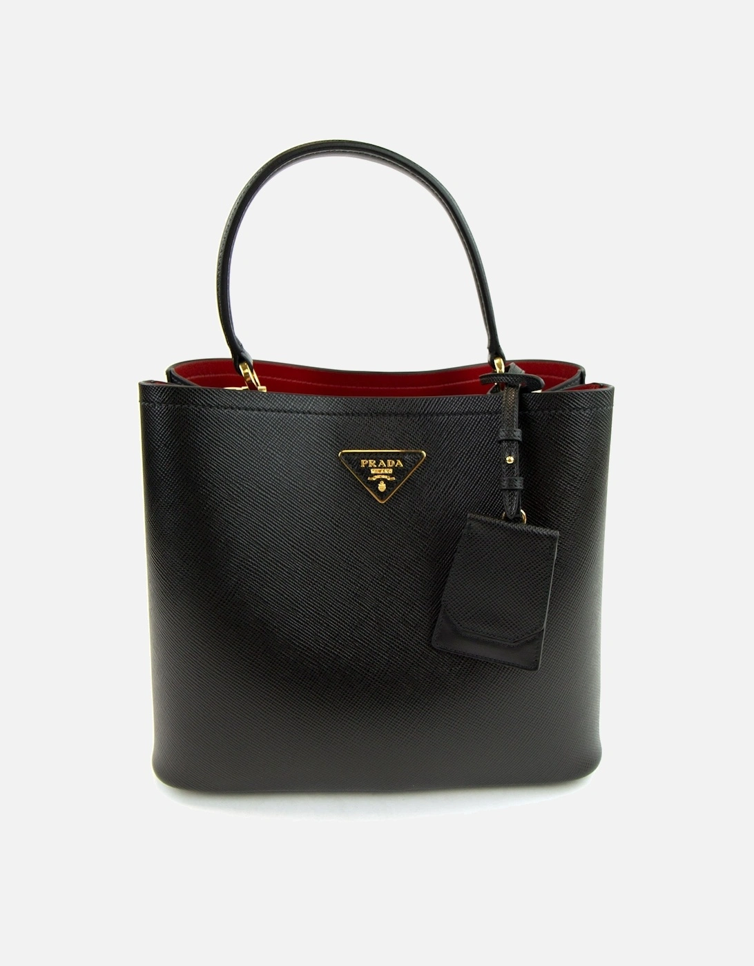 Panier Saffiano Leather Bag Nero/fuoco, 4 of 3