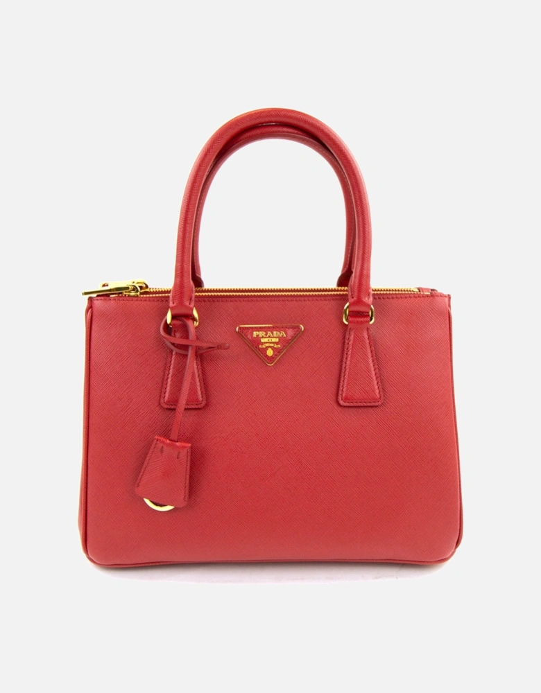 Galleria Mini Saffiano Tote Bag Red Fuoco