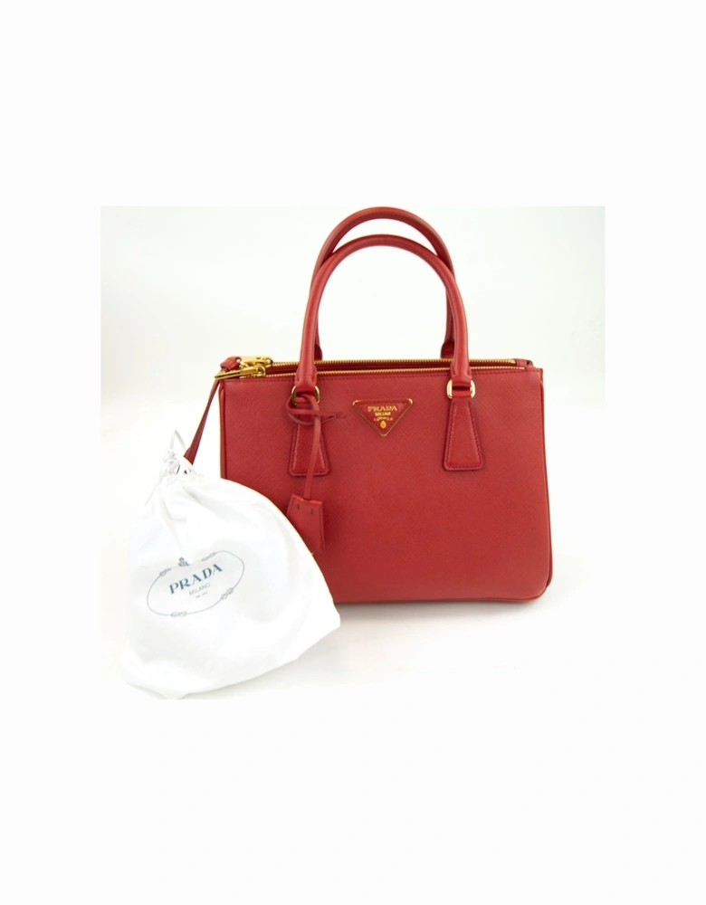 Galleria Mini Saffiano Tote Bag Red Fuoco