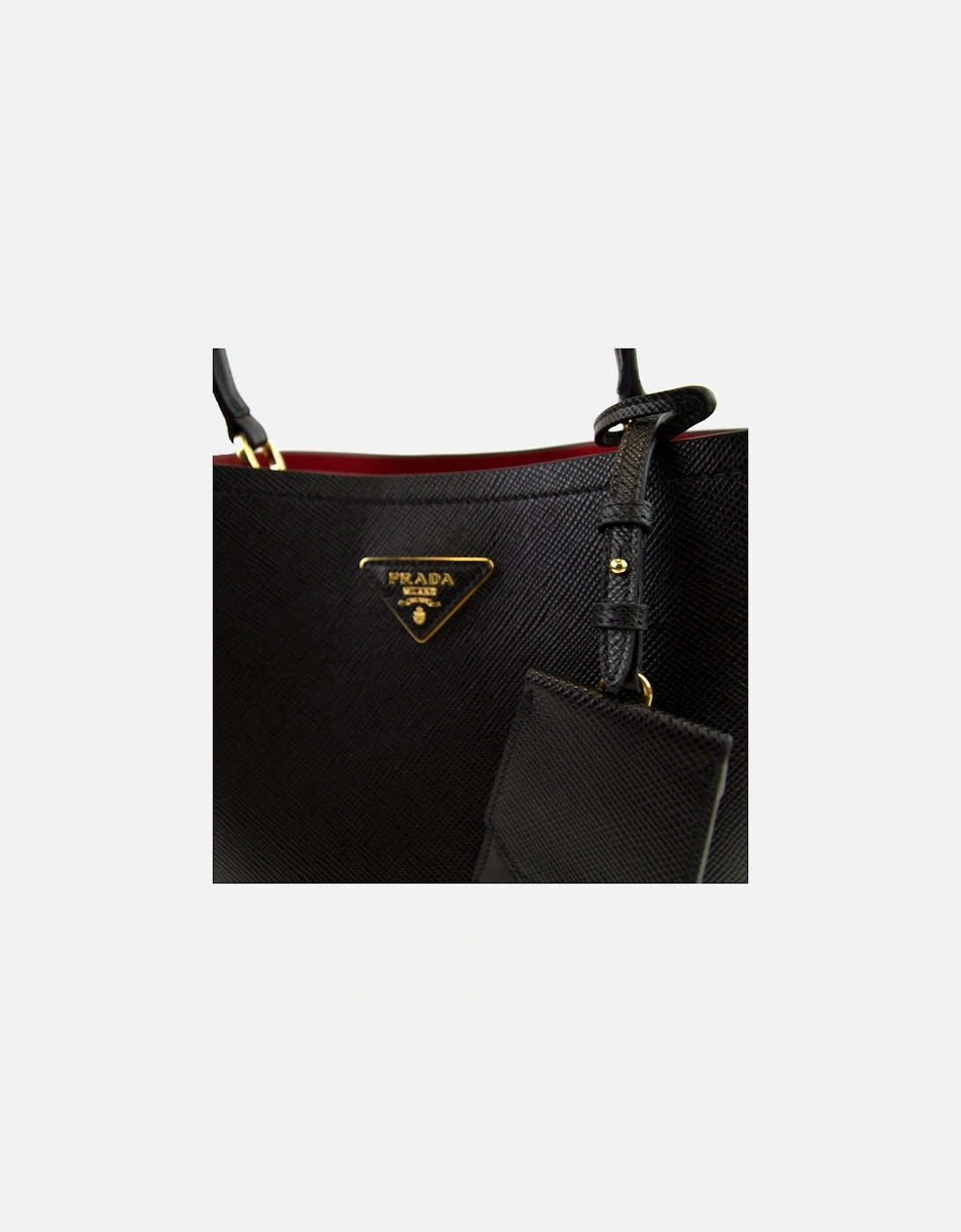 Panier Saffiano Leather Bag Nero/fuoco