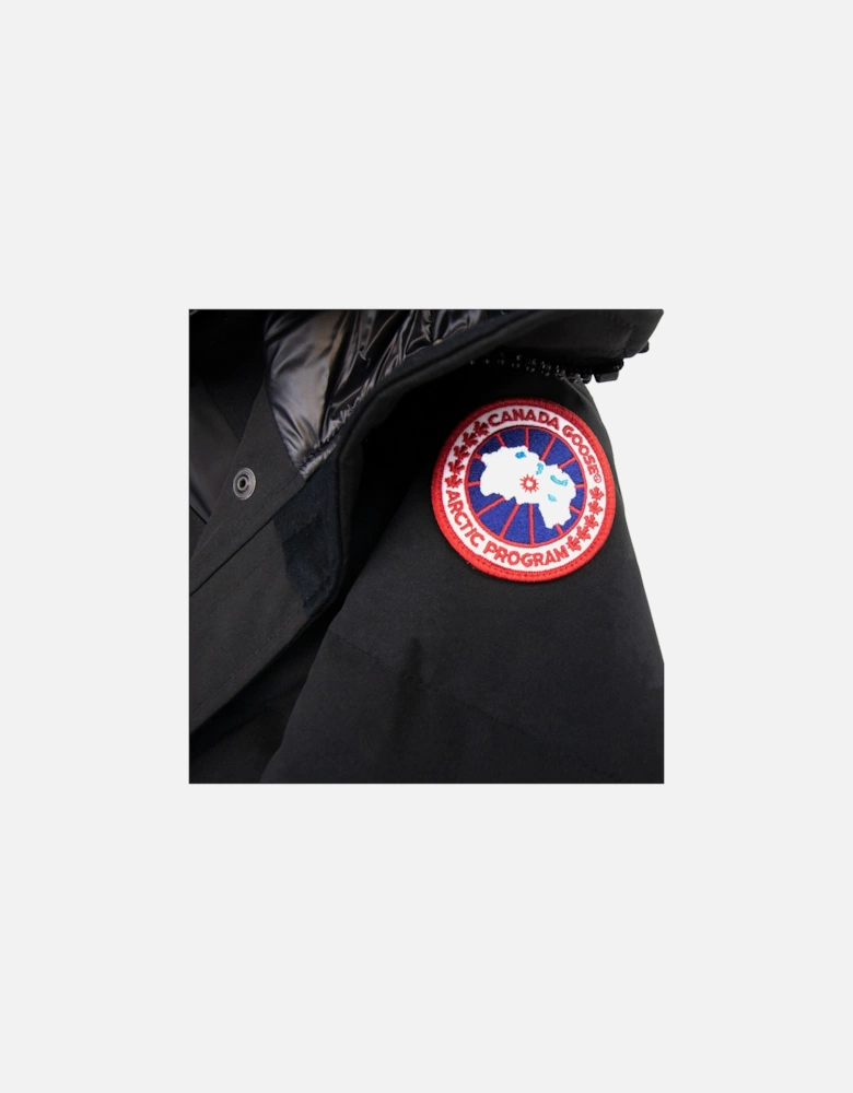 Lorette Parka With Hood Trim Black