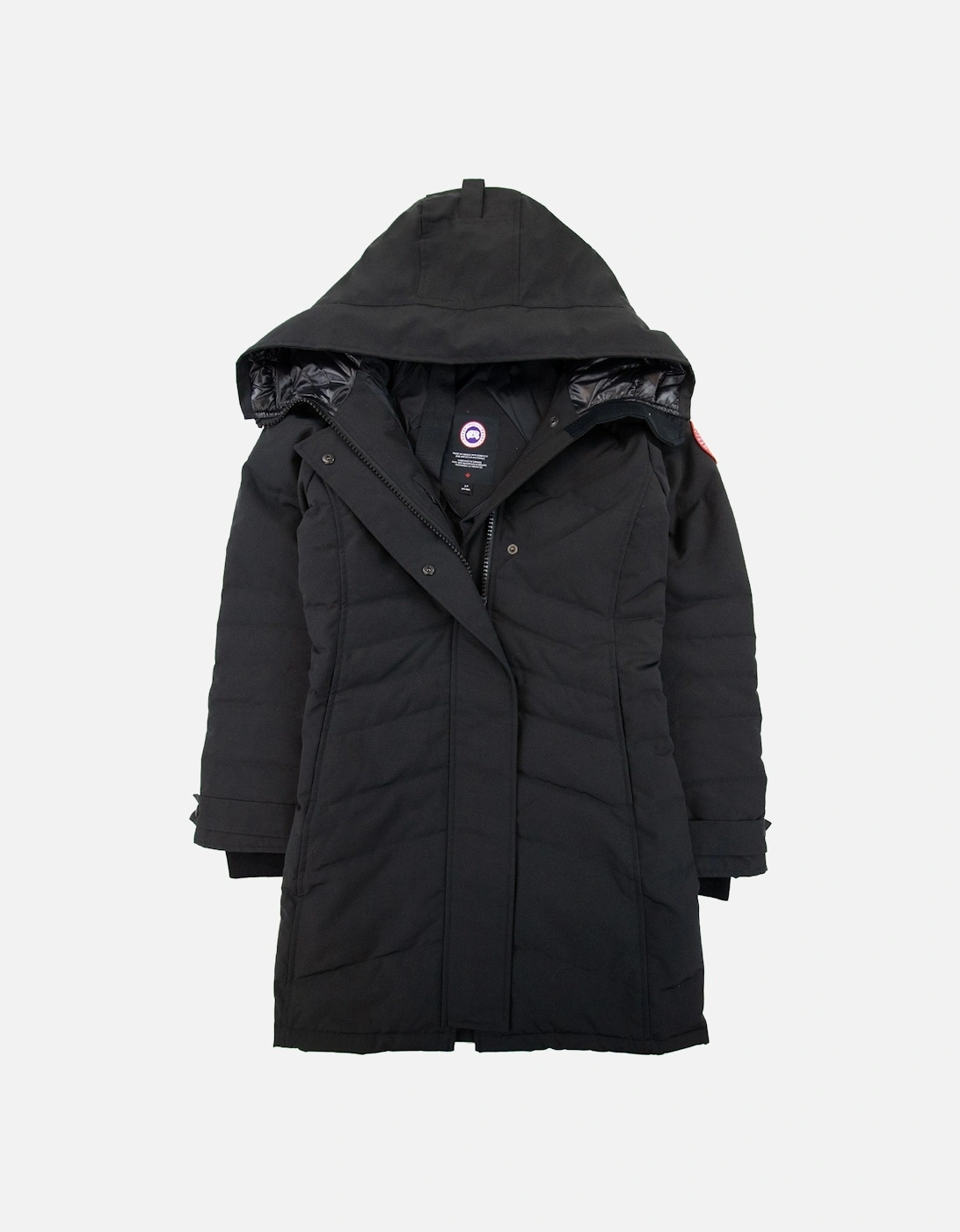 Lorette Parka With Hood Trim Black