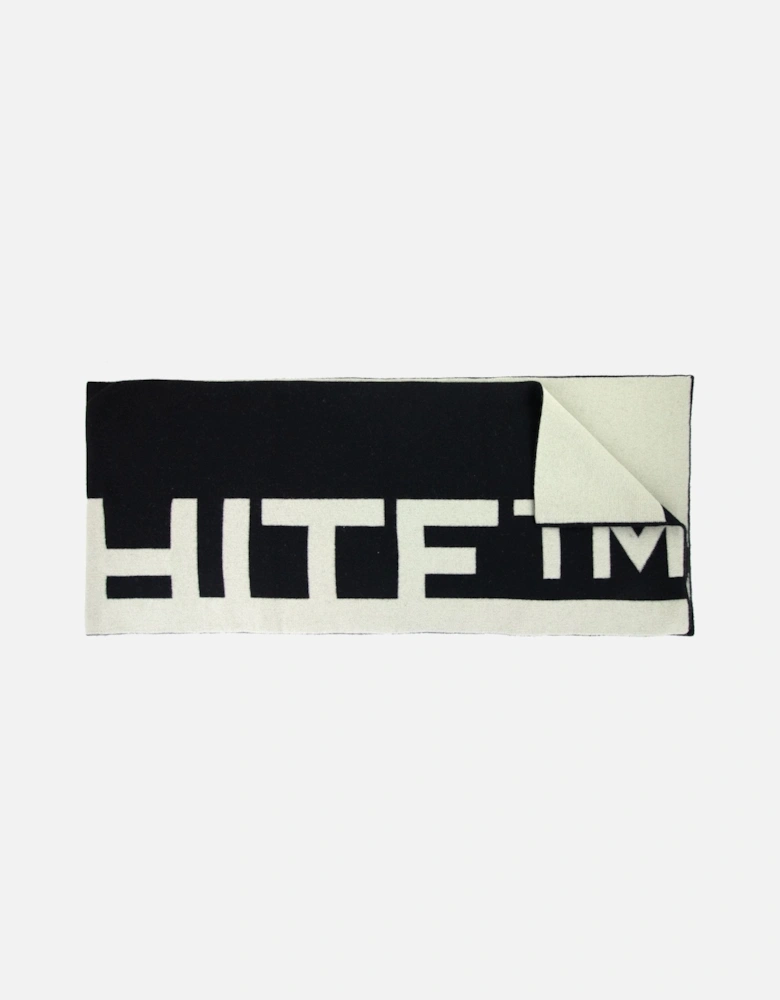 Off White Women Logo Felted Wool Scarf Black/grey