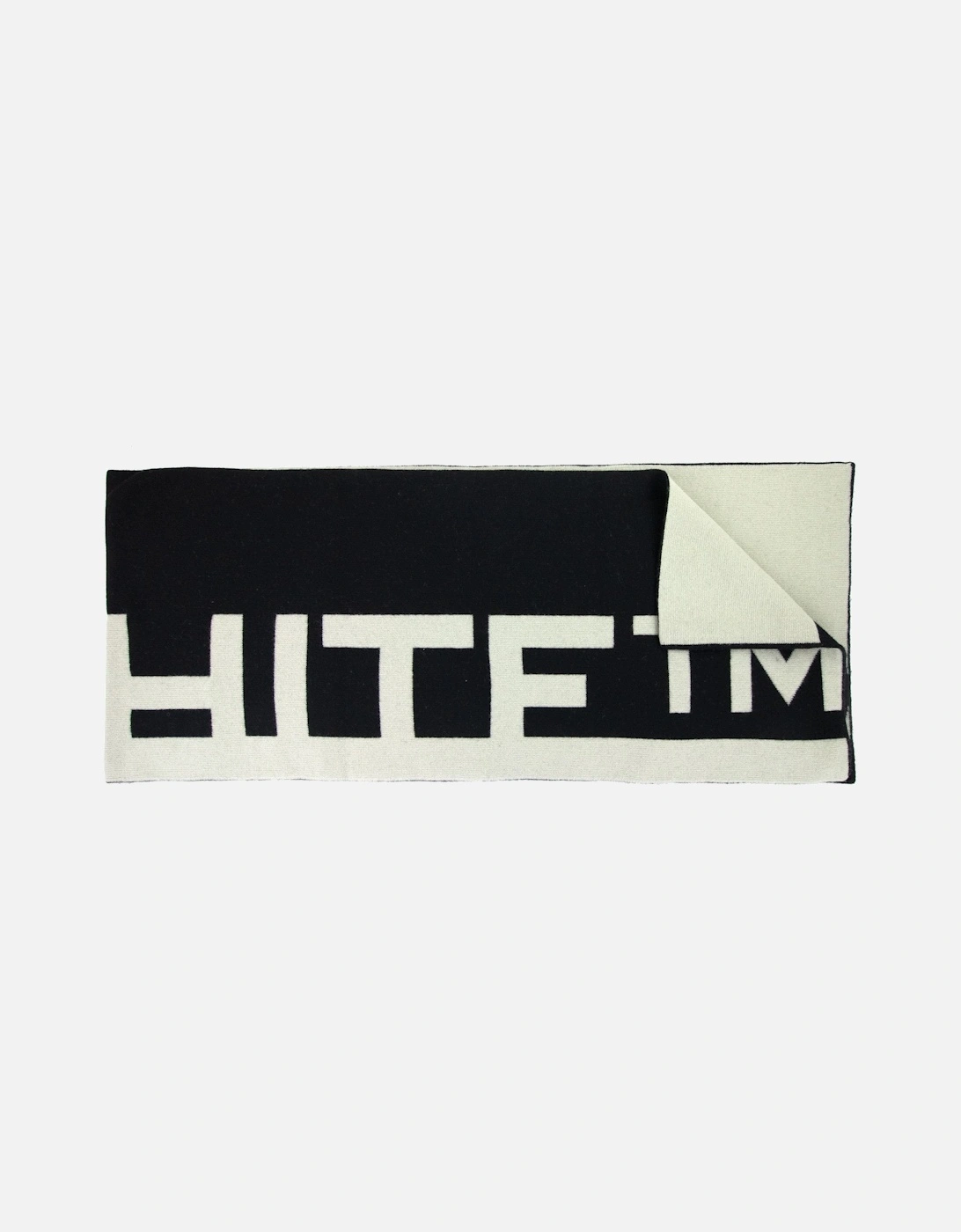 Off White Women Logo Felted Wool Scarf Black/grey