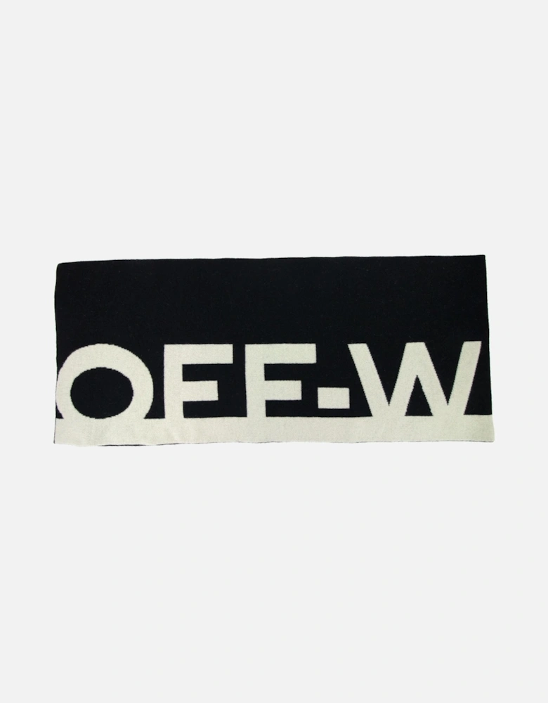 Off White Women Logo Felted Wool Scarf Black/grey