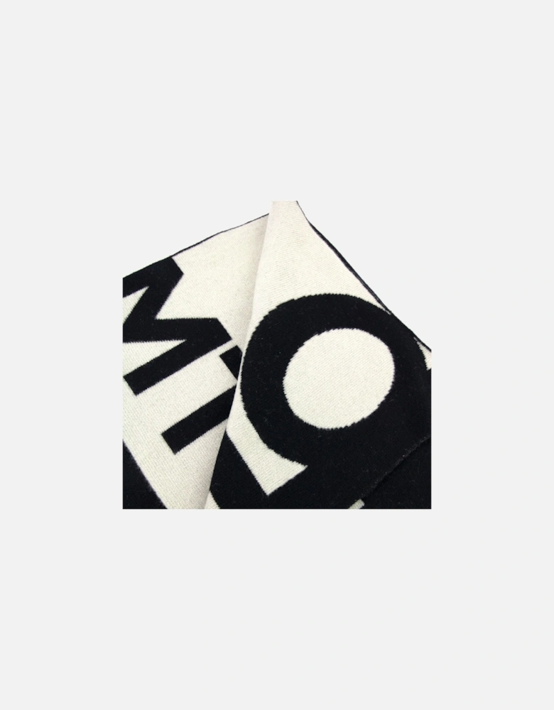 Off White Women Logo Felted Wool Scarf Black/grey