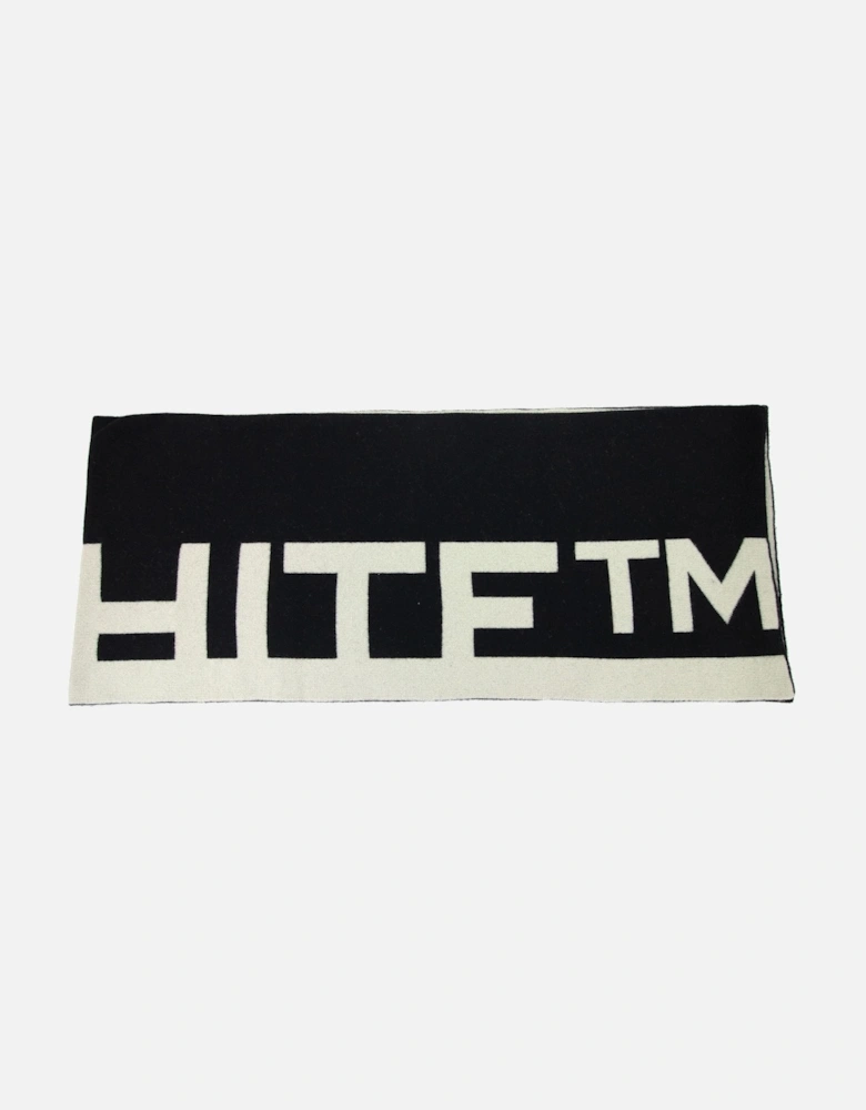Off White Women Logo Felted Wool Scarf Black/grey