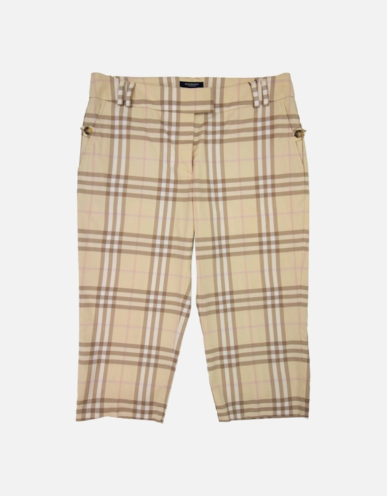 Selbourne Check Long Shorts Camel