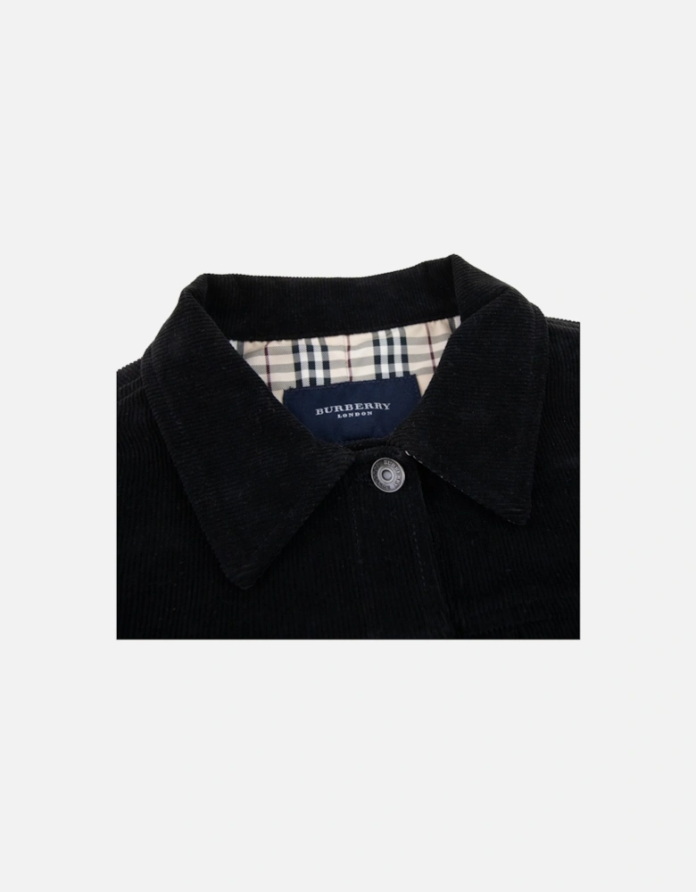 Farlow Collar Check Denim Jacket Black