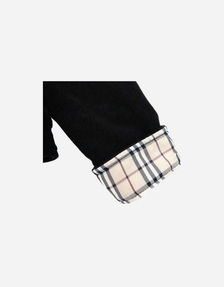 Farlow Collar Check Denim Jacket Black