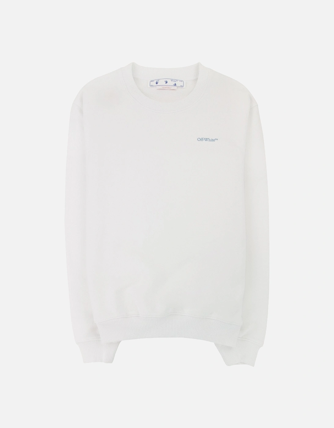 Off White Women Blue Red Arrow Reg Fit Crewneck Sweatshirt White Multi, 7 of 6