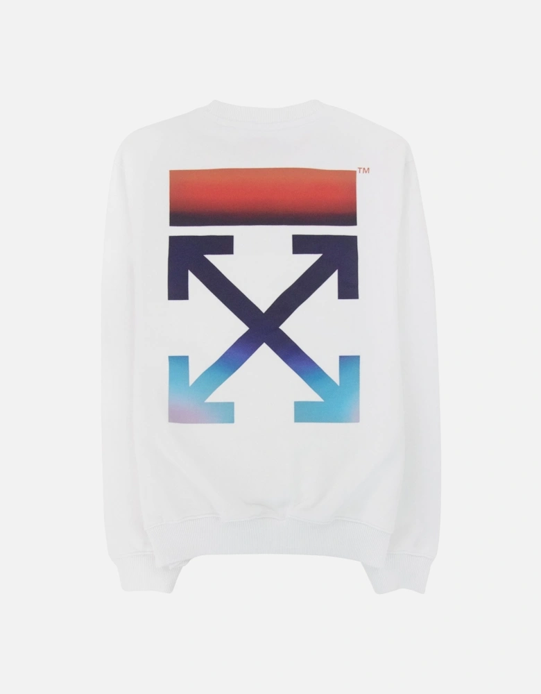 Off White Women Blue Red Arrow Reg Fit Crewneck Sweatshirt White Multi
