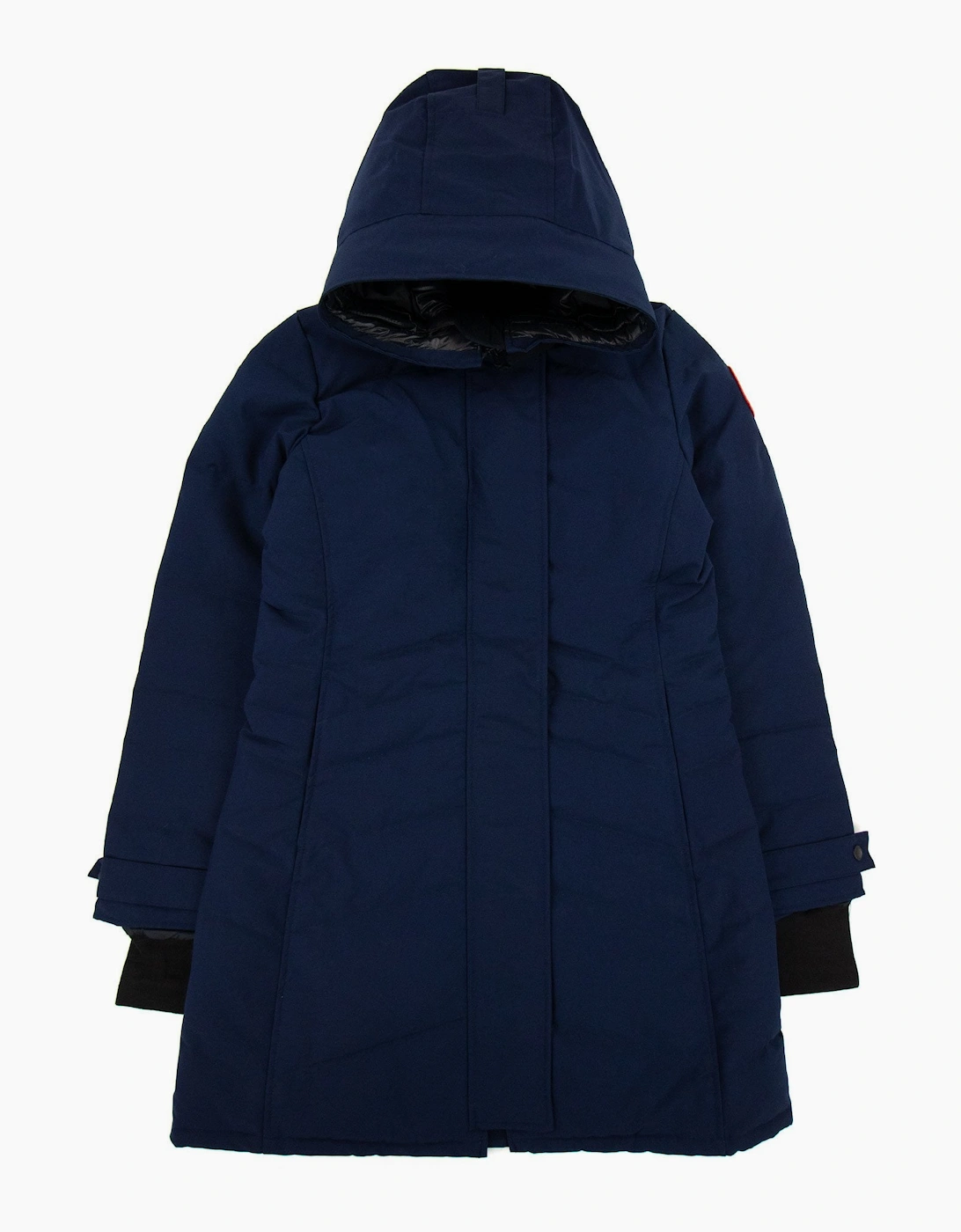 Women's Canada Goose Lorette Parka With Hood Trim 63 Atlantic Navy - Size: 12