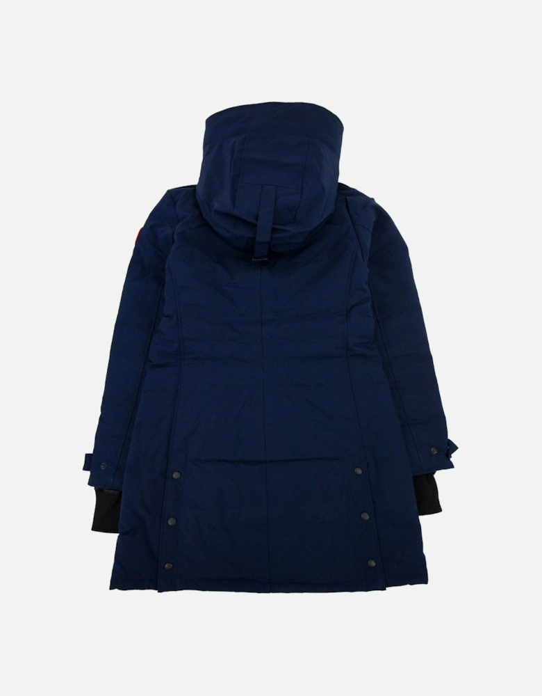 Lorette Parka With Hood Trim 63 Atlantic Navy