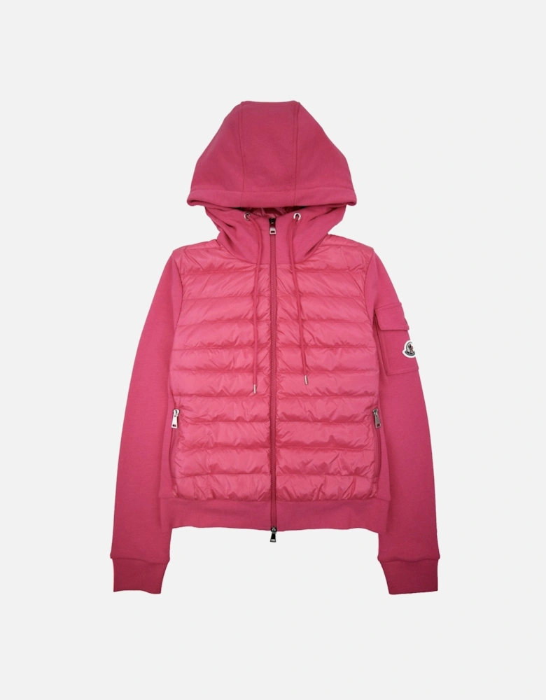 Moncler Women Maglia Hoodied Cardigan Pink 546