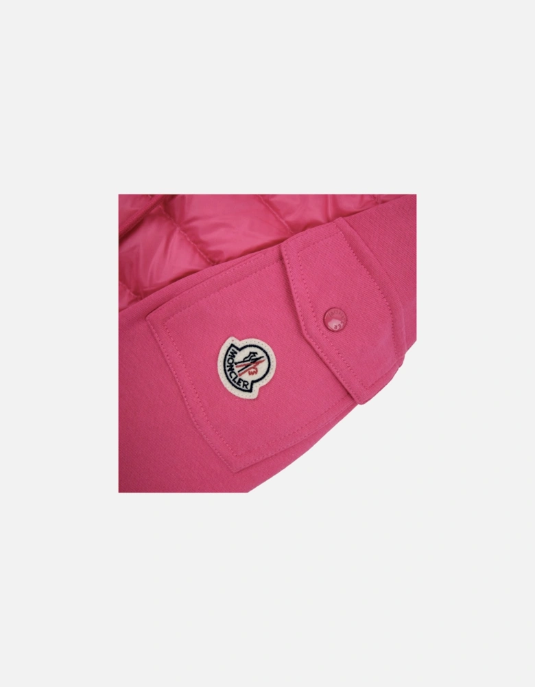 Moncler Women Maglia Hoodied Cardigan Pink 546